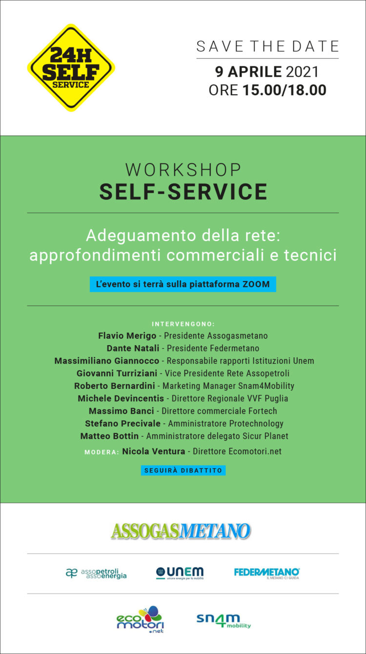 rifornimento metano in self-service